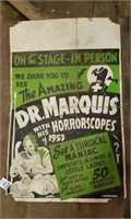 Dr Marquis Show poster AS IS 1950s