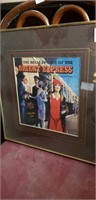 Orient Express Matted and framed print 14 x 14.5"