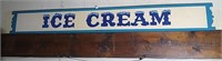 Large Ice Cream sign on masonite about 7 ft wide