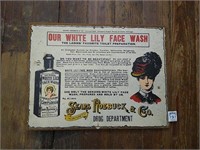 White Lily Face Wash / Sears Roebuck Sign