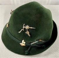 Fritz Gunzrodt Felt Hat w/Pins
