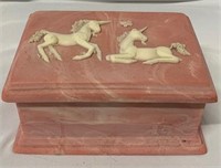 Lovely Vintage Unicorn Jewelry Box