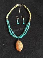 Peyote Bird 925 Necklace & Earring Set