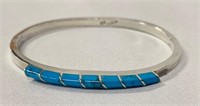 Sterling and Turquoise Bangle Bracelet