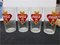 4pc Coca Cola Glass Set Anchor Hocking