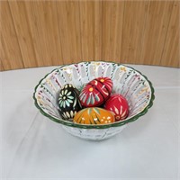 Bowl & Painted Eggs