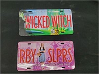 2 Wizard of Oz License PLates