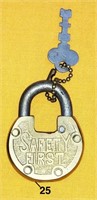 SAFETY FIRST brass padlock