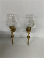 2 CANDLE WALL FIXTURES ABOUT 14 INCHES TALL