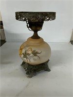 VINTAGE GLASS GLOBE LAMP ABOUT 12 INCHES TALL