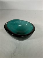 RETRO BLUE BOWL ABOUT 3 INCHES TALL