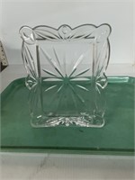 CUT GLASS PICTURE FRAME ABOUT 10 X 8 INCHES
