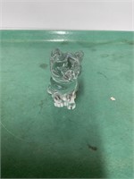 CAT GLASS PAPERWEIGHT ABOUT 3 INCHES TALL