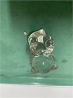 BEAR GLASS PAPERWEIGHT ABOUT 3 INCHES TALL
