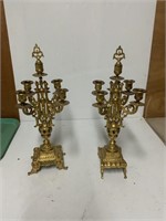2 MIDCENTURY  LOOK CANDELABRAS ABOUT 15 INCHES TAL