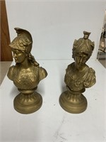 PAIR OF PLASTER STATUETTES ABOUT 15 INCHES TALL