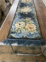 FRINGED TABLE RUNNER ABOUT 4 FEET LONG 12 INCHES