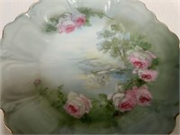BAVARIA ROSE PLATE ABOUT 7 1/2 INCHES ACROSS