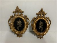 2 PLASTIC ROMAN ART CAMEO PIECES ABOUT 8 INCHES
