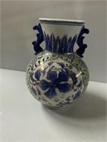 FLORAL URN ABOUT 10 INCHES TALL