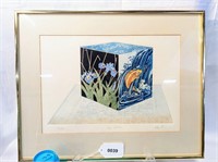 Vintage Signed & Numbered Print Nijo Garden Japan