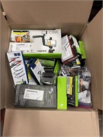 box of  Assorted electronic accessories - 100 PCS