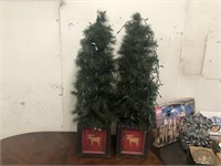 PAIR OF ARTIFICIAL TREES