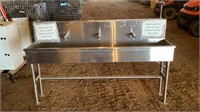 Stainless steel sink 72” long