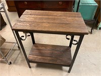 Heavy iron and wood table