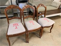 3 Victorian chairs