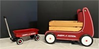 Two (2)  Modern Radio Flyer Wagons