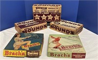 Five (5) Vintage Candy Boxes