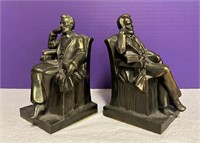 Vintage Lincoln Metal Bookends