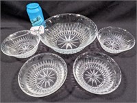 Vintage Lead Crystal Serving Bowl Lot