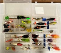 Four (4)  Organizers with 29 Large Fishing Lures