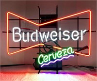 Budweiser 4 Color Neon Bow Tie Light
