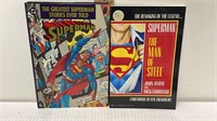 2-VINTAGE SUPERMAN LARGE COMIC BOOKS (1987)