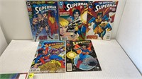 5- VINTAGE 1994 DC SUPERMAN COMICS