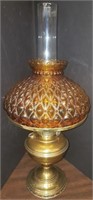 Brass Aladdin with amber shade