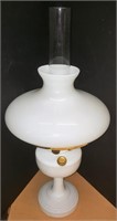 Milk glass white Aladdin oil lamp