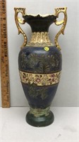 SIGNED & DATED 1912 VASE WITH HANDLES  8X20