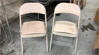 2 USED PADDED FOLDING CHAIRS