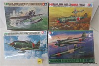 4 Tamiya Japanese Warplane Kits