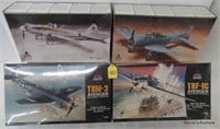 4 Sealed Accurate Miniatures Warplanes Kits