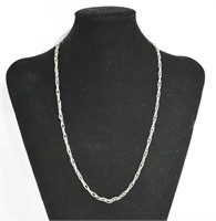 .925 Silver Chain Link Necklace 24"
