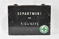 Vintage Dept. Of Highways First Aid Kit