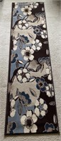 Floral Runner Wool & Silk Effect 2'2" x 7'7"