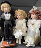 3 Porecelian Dolls 15 in - Court of Dolls