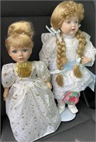 2 Porcelain Dolls 18 in - "Hello Dolly" - Haley