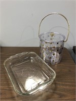 Kate Spade Lucite Ice Bucket w/ tongs See Desc